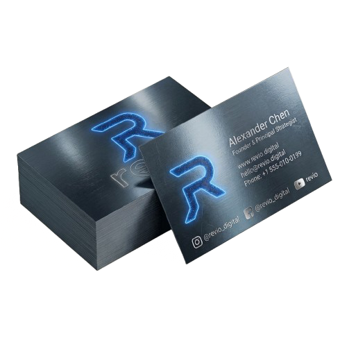 Custom Designed Metallic Business Cards